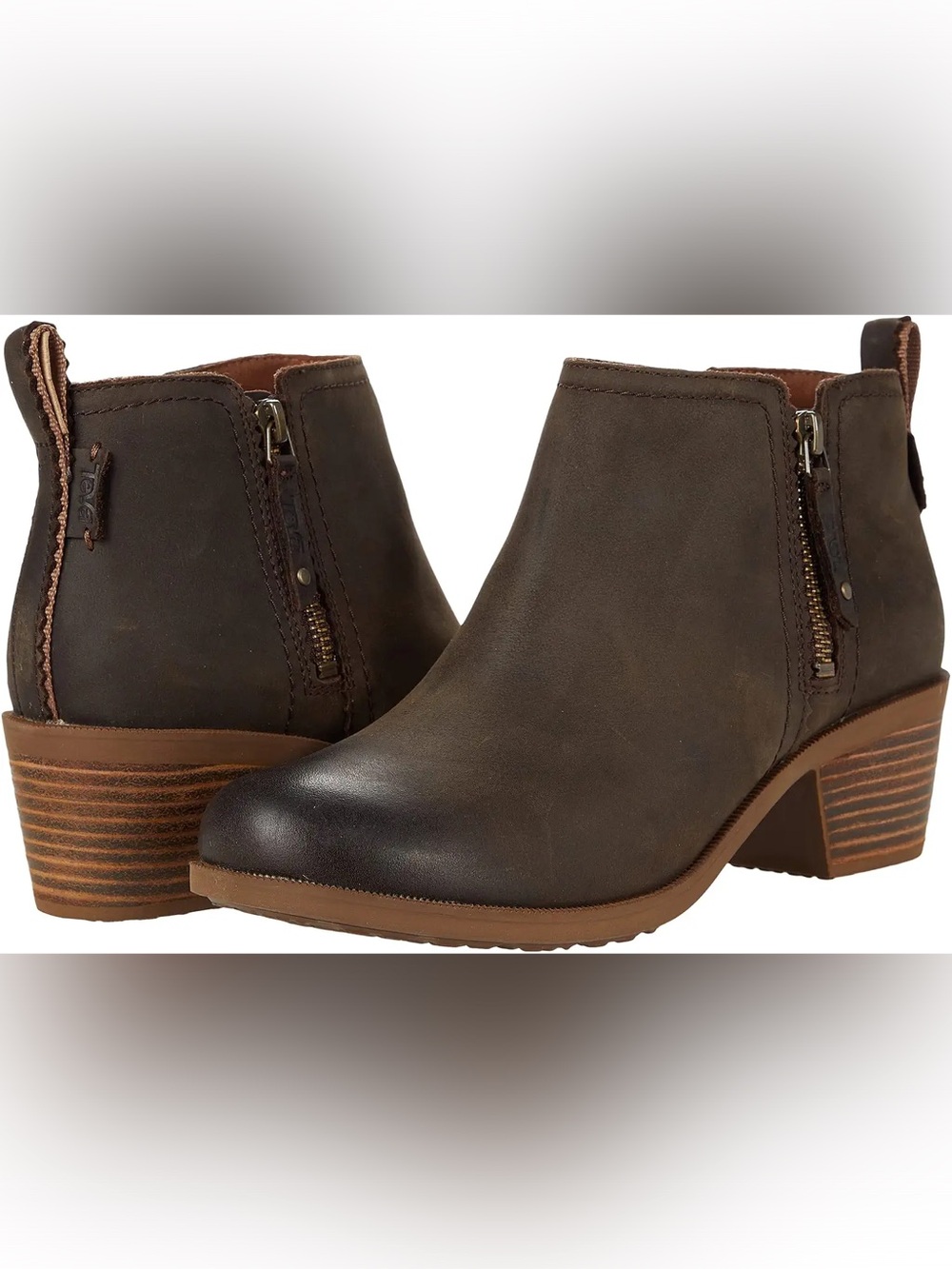 Women's Teva Anaya waterproof Bootie in brown NWT size 8.5 leather
